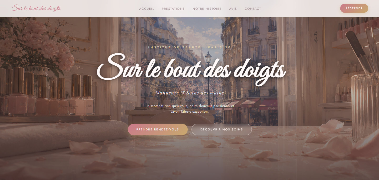 Exemple site Salon de coiffure / Esthétique